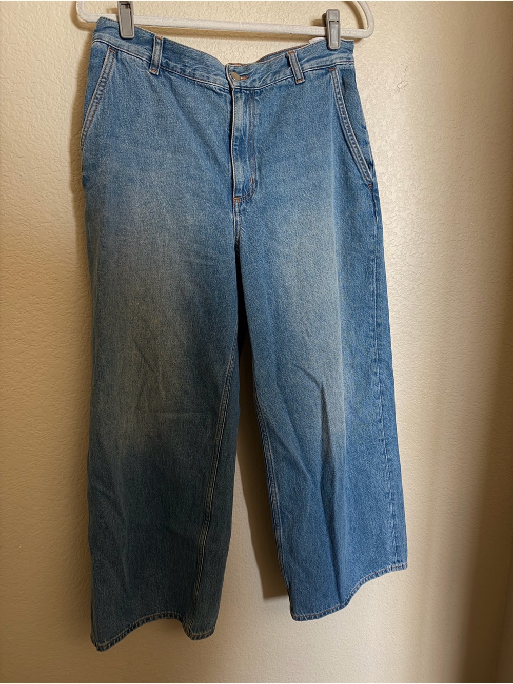 COS Mid Rise Wide-leg Baggy Blue Light Wash Jeans Women's Size 28
